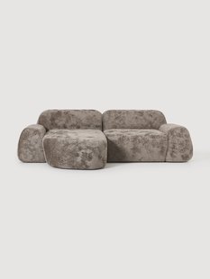 Modulaire teddy-boucl&eacute; hoekbank Wolke (3-zits)