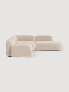 Modulaire boucl&eacute; hoekbank Wolke (4-zits) met chaise longue