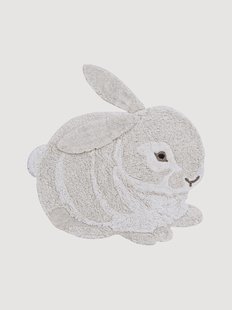 Handgeweven kindervloerkleed Bunny, wasbaar