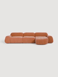 Modulaire teddy-hoekbank Wolke (4-zits)