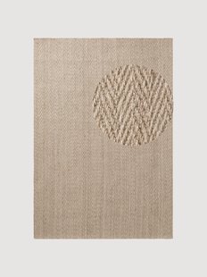 Handgeweven juten vloerkleed Mirabelle