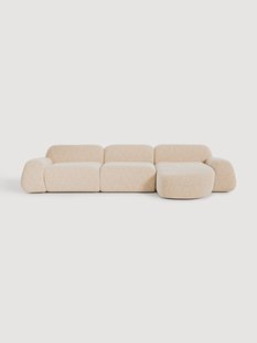 Modulaire boucl&eacute; hoekbank Wolke (4-zits)