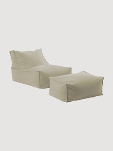 Outdoor Olefin zitzak Lounger Der Sundowner met poef