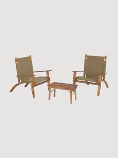 Tuin loungeset Vick van acaciahout, 3-delig