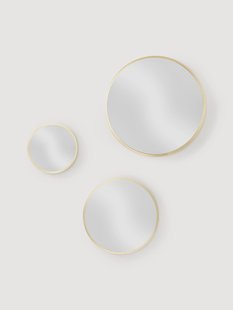 Ronde wandspiegels set Ida, 3-delig