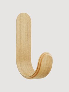 Houten wandhaak Curve