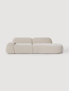 Modulaire teddy chaise longue Wolke (3-zits)