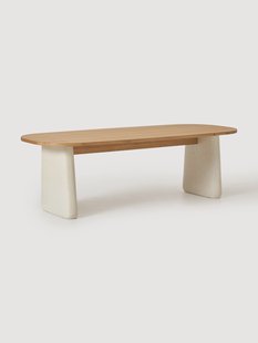 Ovale eettafel Dune van eikenhout, in verschillende formaten