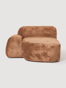 Teddy boucl&eacute; chaise-hoekmodule Wolke
