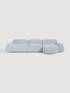 Modulaire boucl&eacute; hoekbank Wolke (4-zits)