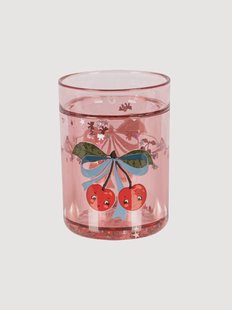 Kindertumblers Cherry Bow met glitters, 2-delig