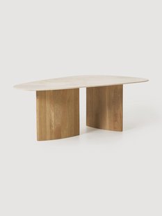 Eettafel Meadow met marmeren blad, in verschillende formaten