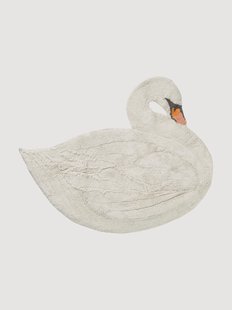 Handgemaakt kindervloerkleed Swan Lake, wasbaar