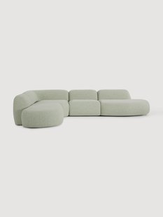 Modulaire boucl&eacute; XL hoekbank Wolke met chaise longue