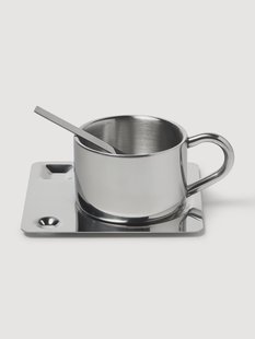 Koffieservies Shiloh van edelstaal, 3-delig