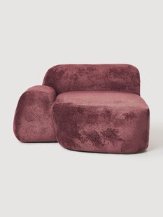 Teddy boucl&eacute; chaise-hoekmodule Wolke