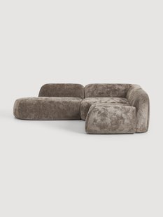 Modulaire teddy-boucl&eacute; hoekbank Wolke (4-zits) met chaise-longue