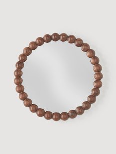 Ronde wandspiegel Ayu met acaciahouten lijst