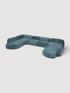 XL modulaire teddy boucl&eacute; bank Wolke