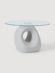 Ronde eettafel Linus met glazen tafelblad, in verschillende formaten