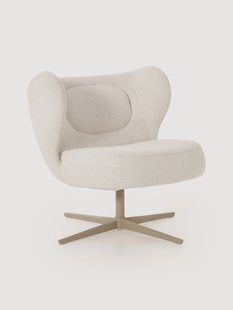 Boucl&eacute; draaibare loungefauteuil Ines