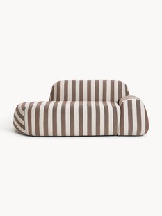 Gestreepte bank Wolke (2-zits) met chaise longue