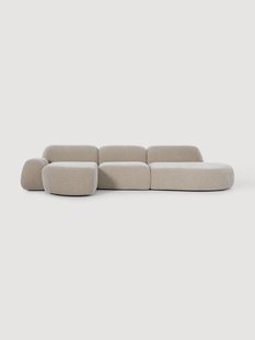 Modulaire hoekbank Wolke (4-zits) met chaise longue
