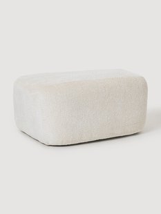 Grote teddy boucl&eacute; poef Wolke