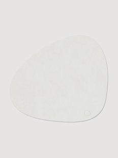 Handgemaakte asymmetrische leren placemats Curve, 4-delig