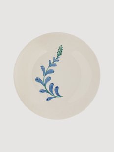 Handbeschilderd ontbijtbord Indigo Flora