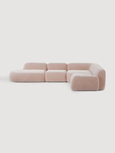 XL modulaire hoekbank Wolke met chaise longue