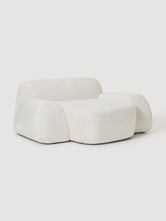 XL teddy boucl&eacute; loungestoel Wolke