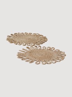 Juten placemats Gaia, 2-delig