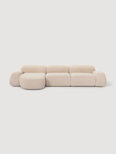 Modulaire boucl&eacute; hoekbank Wolke (4-zits)