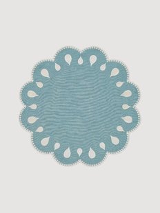 Ronde placemat Gotas met geborduurde rand