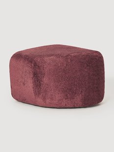 Ovale teddy-boucl&eacute; poef Wolke