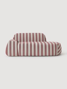 Gestreepte bank Wolke (2-zits) met chaise longue