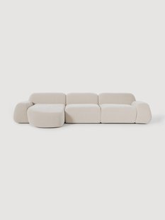 Modulaire teddy-hoekbank Wolke (4-zits)