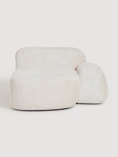 Teddy boucl&eacute; chaise-hoekmodule Wolke
