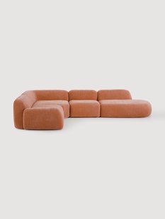 XL modulaire hoekbank Wolke met chaise longue