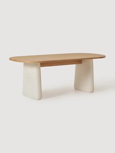 Ovale eettafel Dune van eikenhout, in verschillende formaten