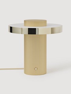 Kleine LED tafellamp Elna met golvende voet