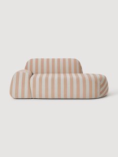 Gestreepte bank Wolke (2-zits) met chaise longue