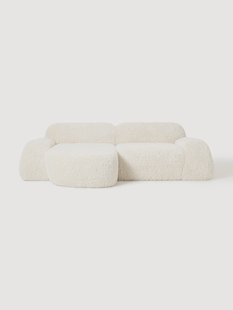 Modulaire teddy hoekbank Wolke (3-zits)