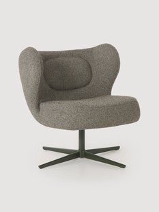 Boucl&eacute; draaibare loungefauteuil Ines