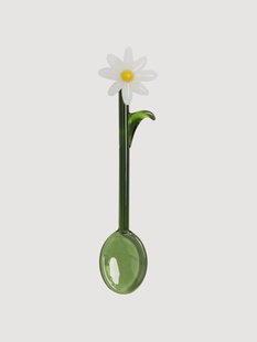 Handgemaakte lepels Flora van borosilicaatglas, 2-delig