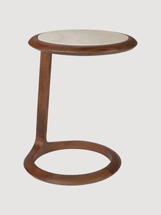 Travertin bijzettafel Doppio