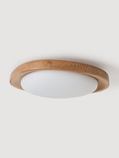 Plafondlamp Matthew met frame van essenhout