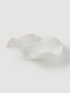 Handgemaakte glazen decoratieve schaal Ona, B 32 cm
