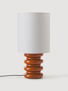 Tafellamp Nicolas met houten voetstuk